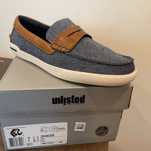 Unlisted by Kenneth Cole Other - NEW Unlisted by Kenneth Cole Men's Un-Anchor Casual Boat Shoes Blue Size 7M